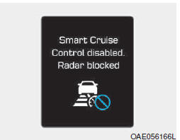Smart Cruise Control desactivado. Radar bloqueado