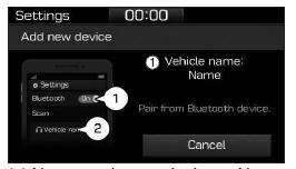 Emparelhamento do primeiro dispositivo Bluetooth