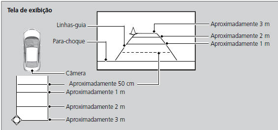 Área de Exibição da Câmera Traseira