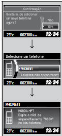 Parear um celular (quando não existe nenhum celular pareado no sistema)