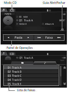 Controle da Tela de Áudio