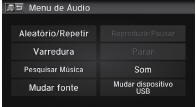 Menu de Áudio