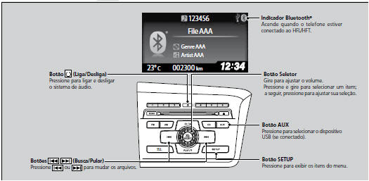 Para Reproduzir o Bluetooth® Áudio