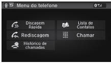 Tela do Menu do Telefone