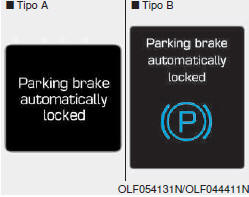 Travão de mão automat. bloqueado