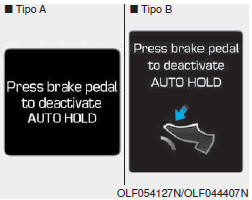 Desativar AUTO HOLD com travão de pé