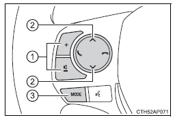 Funcionamento do sistema áudio utilizando os interruptores no volante da direção