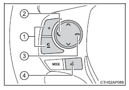 Operar o telefone com Bluetooth usando os interruptores áudio no volante