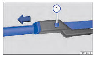 Fig. 102 Substituir as palhetas dos limpadores do para-brisa.